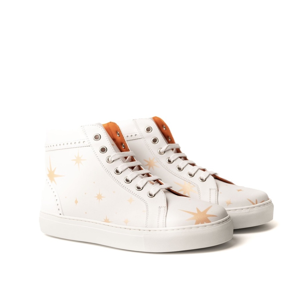 Handmade roslia high top sneakers by Que Shebley